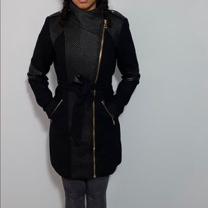 Guess asymmetrical zip coat